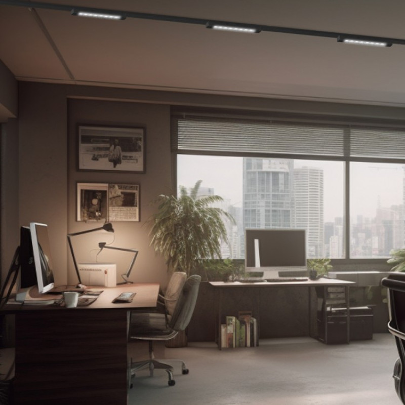 Трековий світлодіодний світильник Ardero AL120 30W чорний (80153)