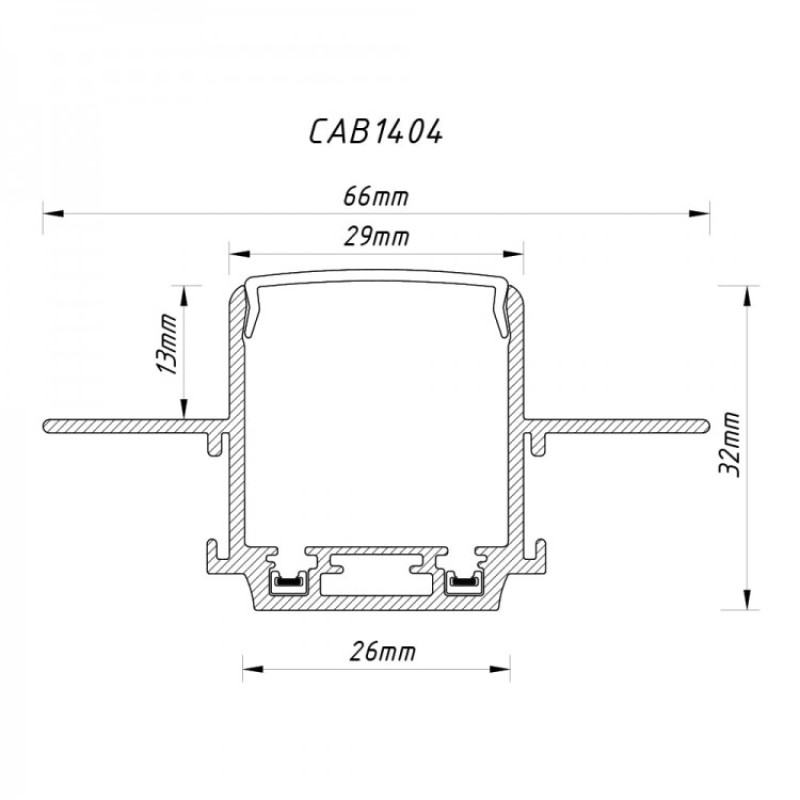 Шинопровід для низьковольтних трекових світильників ARDERO CAB1404 ULTRA чорний врізний 2м 80111