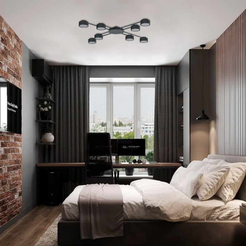 Накладной светильник Ardero ML482-8 черный под лампу 80453