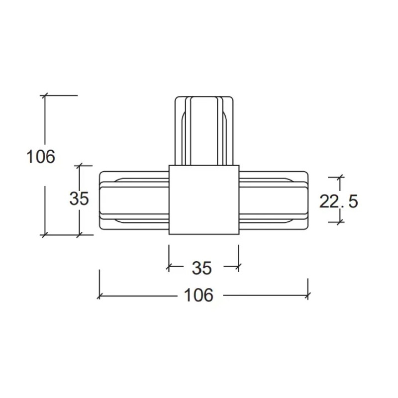 Конектор Т-подібний OLEDIM OT503 чорний 7771167