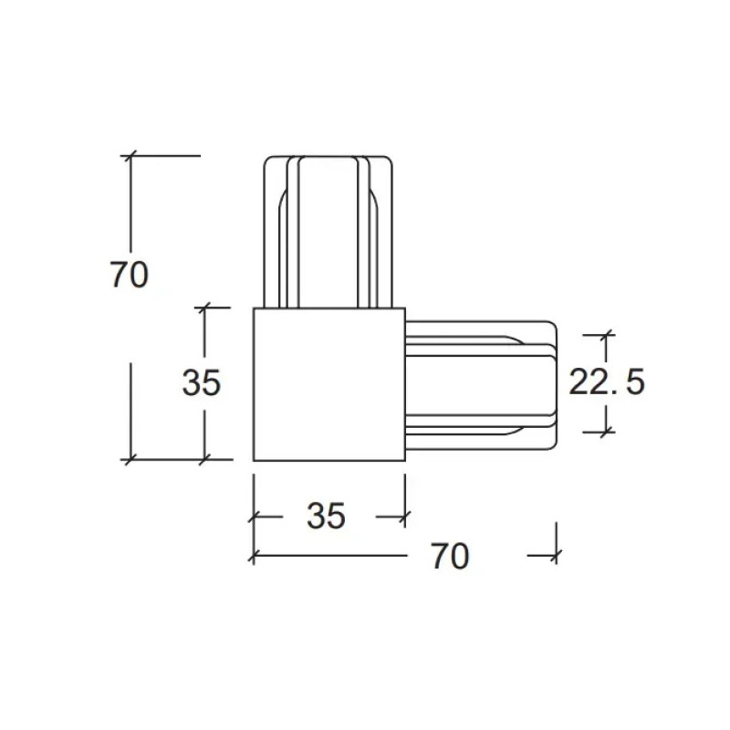 Коннектор угловой OLEDIM OT512 белый 7771166