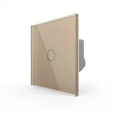 Сенсорная кнопка 1 сенсор Сухой контакт Livolo золото стекло (VL-C701IH-13)