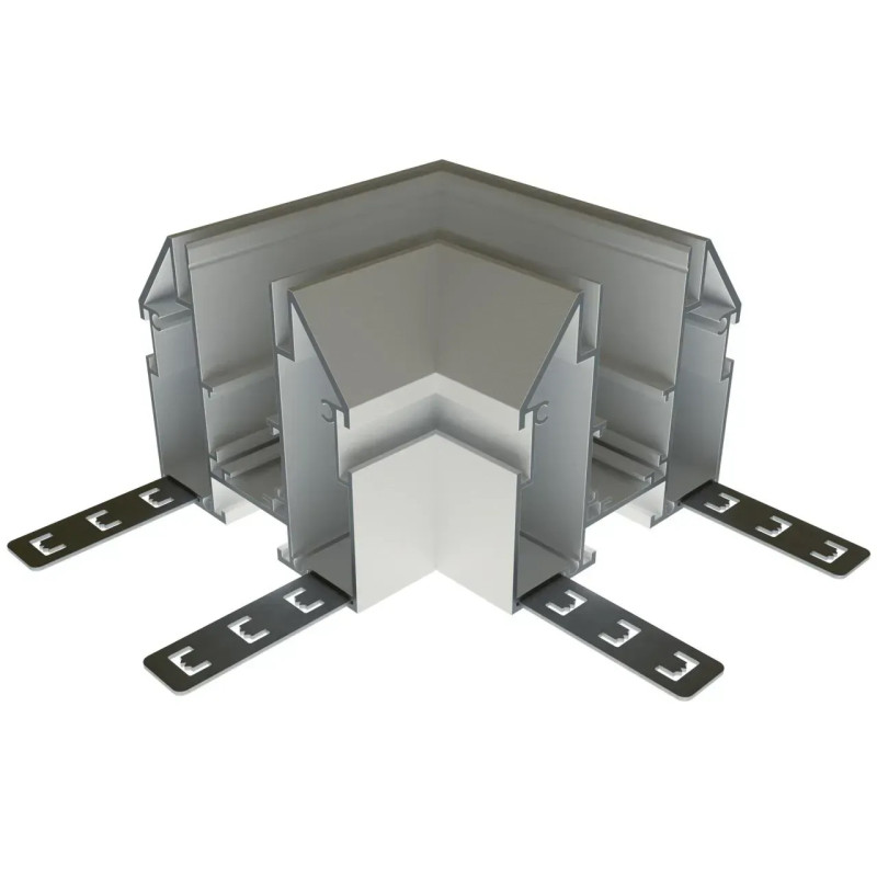 Угловой соединитель для шинопровода натяжного потолка демпфер OLEDIM OL421 OL448V белый 7771583