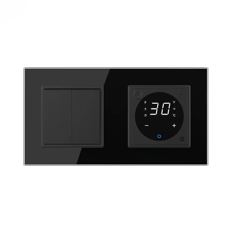 Комбінований терморегулятор (термостат) програмований для електричної теплої підлоги та 3-сенсорний 
