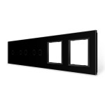 Рамка 5-постова для одного 1-сенсорного, двох 2-сенсорних вимикачів і двох розеток (1-2-2-0-0) LIVOLO