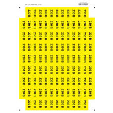 Наклейки "Знак "230 В" желтый 45х22" АСКО SES030182