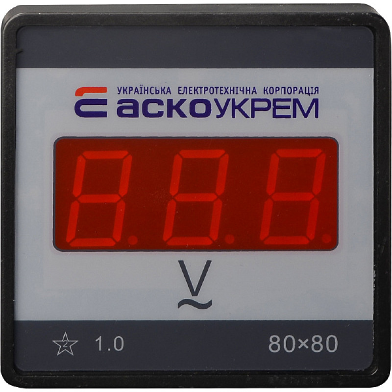 Цифровий вольтметр АС 80-500В 80х80 (ЦВ-8 LBN) АСКО A0190010226