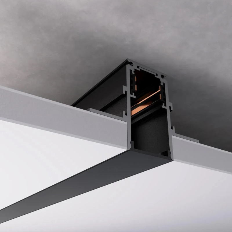 Магнитный трековый шинопровод OLEDIM 48V встроенный черный 1м 7771001