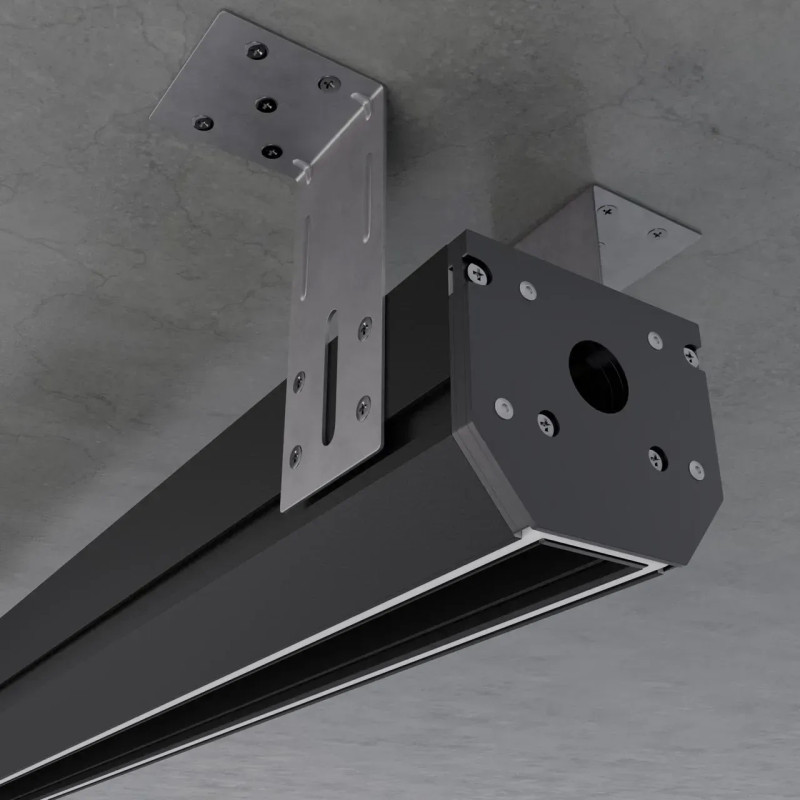 Магнитный трековый шинопровод OLEDIM OL21 48V для натяжного потолка (демпфер) черный 1м 7771006