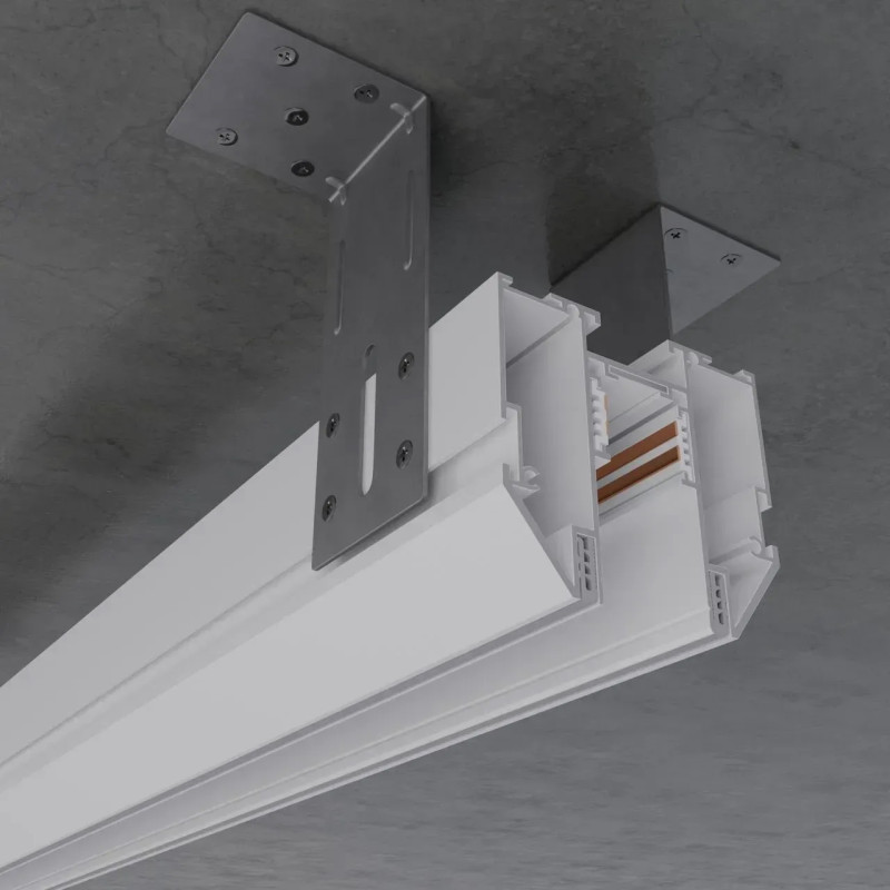 Магнитный трековый шинопровод OLEDIM OL23 48V для натяжного потолка (демпфер) белый 3м 7771582