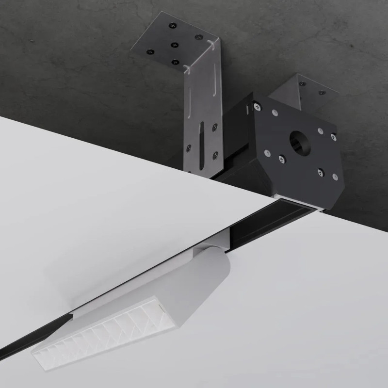 Магнітний трековий шинопровід OLEDIM OL23 48V для натяжної стелі (демпфер) чорний 3м 7771367