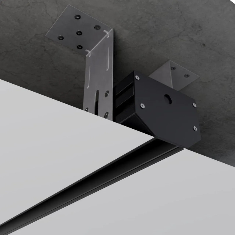 Магнітний трековий шинопровід OLEDIM OL35 48V для натяжної стелі (гарпун) чорний 1м 7771550