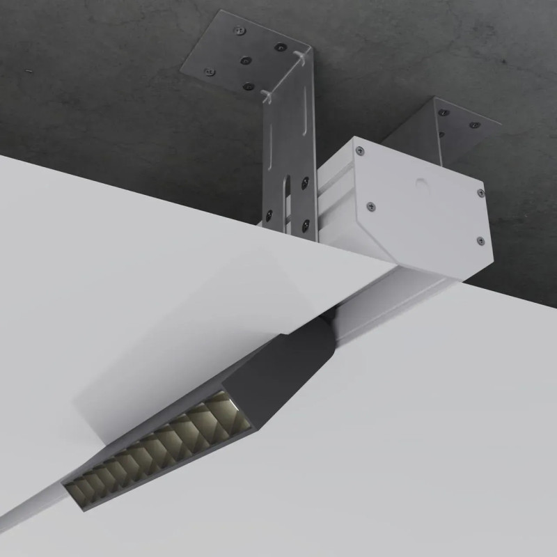 Магнитный трековый шинопровод OLEDIM OL37 48V для натяжного потолка (гарпун) белый 3м 7771555