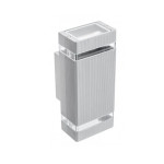 Фасадний світильник GTV NESSA подвійний 50W сірий LD-NESSAGU10D-80
