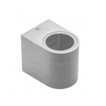 Фасадний світильник GTV TIAGO одинарний інокс овал LD-TIAGOGU10J-01