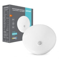 Светодиодный ЖКХ накладной светильник Ledcoin AL3010-RPS с ИК-датчиком 24 Вт 6500К белый