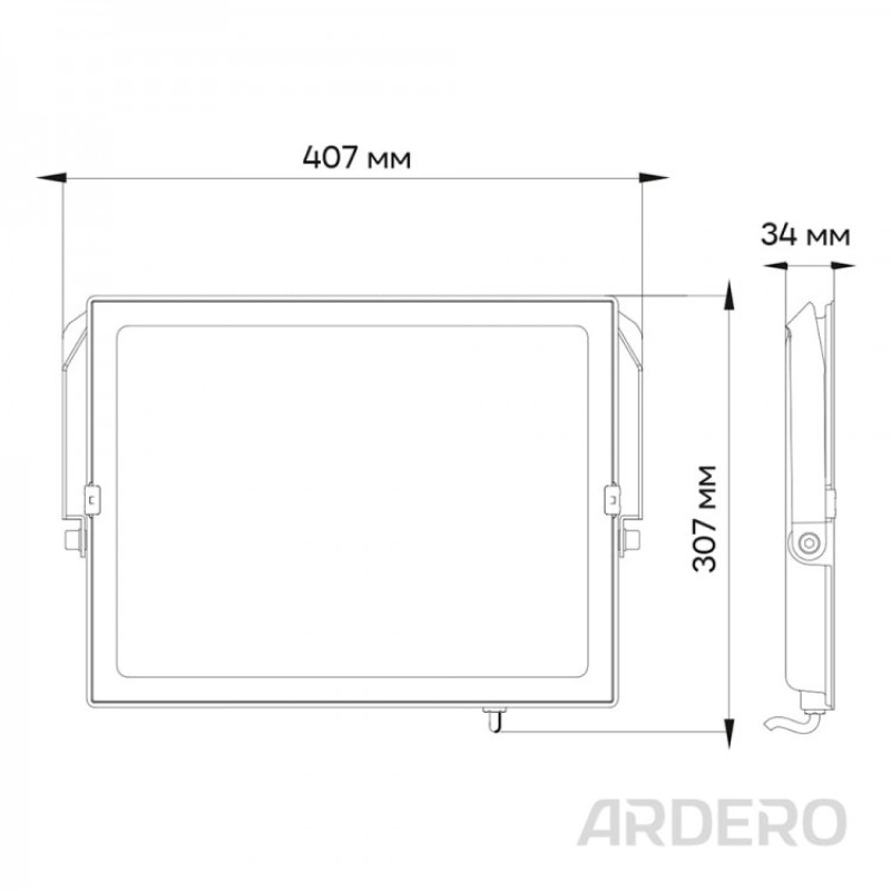 Светодиодный прожектор Ardero LL-1200ARD 200Вт 6500K черный 81029