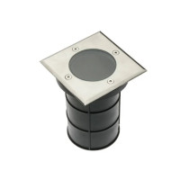 Светильник грунтовой ALFA GU10 IP67 инокс, квадратный GTV ON-ALFAKGU10-06