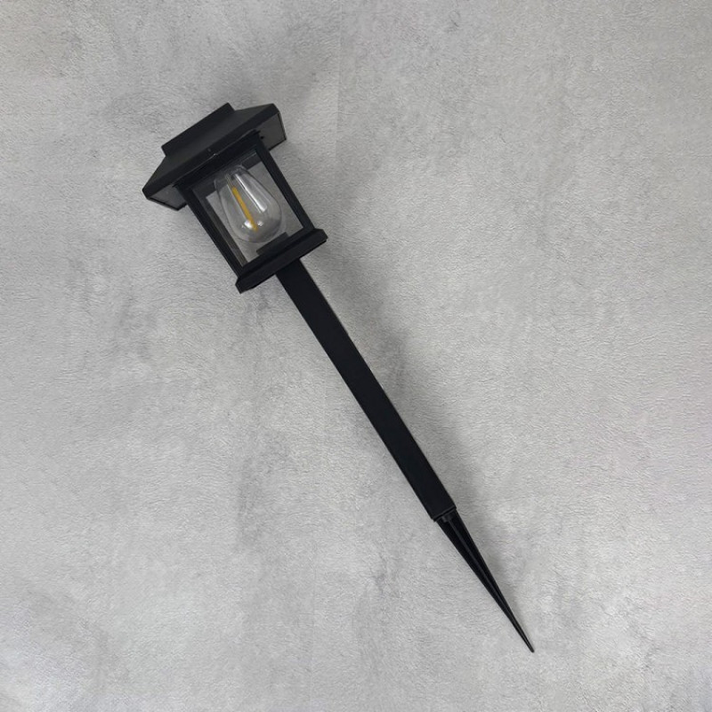 Почвенный светодиодный светильник Feron PL145 2800К на солнечной батарее черный