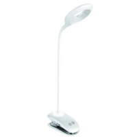 Настільний LED світильник прищіпка LUXEL TLС-04W 6w білий+USB+ нічник