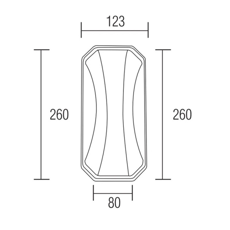 Світильник садово-парк. LED 24W 4200K 1800Lm 100-265V IP65 настінний білий BLADE 076-065-0024-040