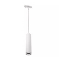 Трековий світильник 1-фазовий SOLIS 2 55x210mm max.250V GU10 max.20W IP20 круглий білий GTV XLT-SOL2-GU10-00