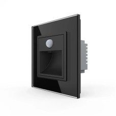 Cвітильник автоматичний для сходів підлоги датчик руху темряви, чорний, 2700K, 220В, 0.35Вт, огляд 1