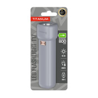 Портативный светодиодный LED фонарик TITANUM TLF-T17 50Lm Gray