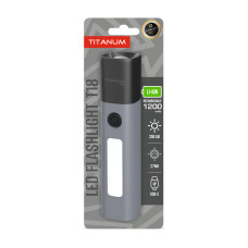 Портативний світлодіодний LED ліхтарик TITANUM TLF-T18 200Lm Gray
