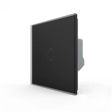 Сенсорний прохідний / перехресний вимикач LIVOLO, 5А 230В, чорний матове скло