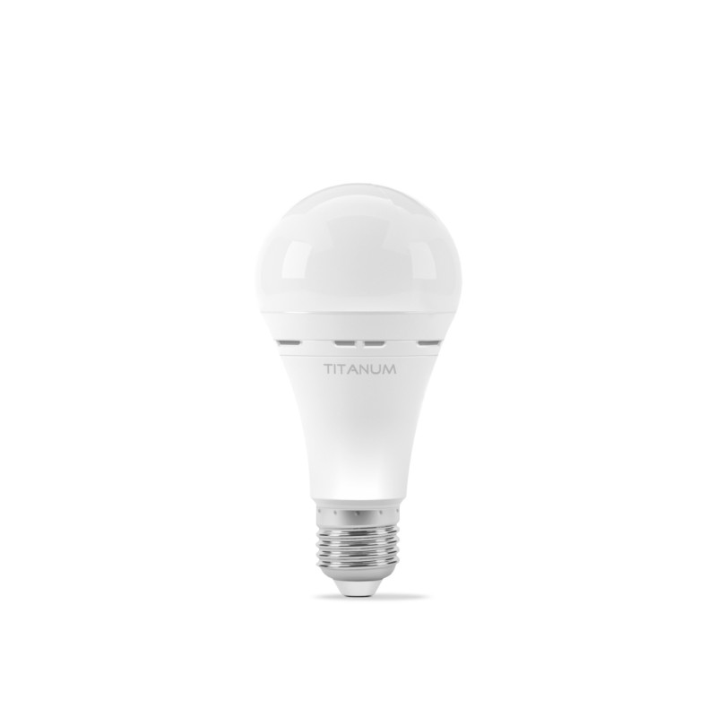 Светодиодная LED лампа аккумуляторная TITANUM A68 9W E27 4000K 220V