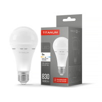 Светодиодная LED лампа аккумуляторная TITANUM A68 9W E27 4000K 220V