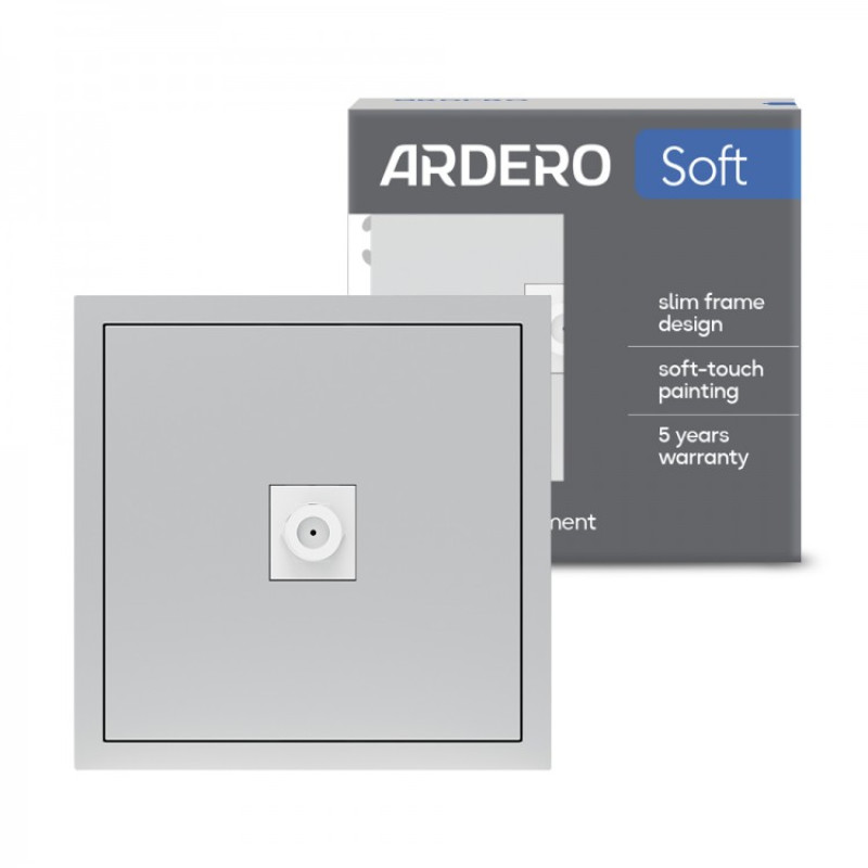 Розетка телевизионная, механизм серебро Soft ER141TV-S ARDERO (без рамки)  80799