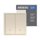 Выключатель 2-кл. с подсветкой, механизм шампанья 10А Soft EV112L-C ARDERO (без рамки) 80819