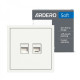 Розетка комп’ютерна подвійна, механізм білий Soft ER152PC-W ARDERO (без рамки) 80723