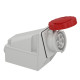 Розетка настінна з коробом, гвинтова, 63А, 3P+N+E, IP67, 380-415В, Schneider Electric 81183