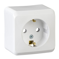 Розетка с ж/к наружной установки белая серия Prima, Schneider Electric (WDE001080)