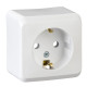 Розетка с ж/к наружной установки белая серия Prima, Schneider Electric (WDE001080)
