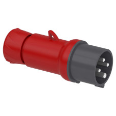 Силова вилка Schneider Electric Mureva 3P+E 16А 415 В переносная IP44 Червоний (PKE16M434)