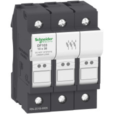Тримач запобіжника Schneider Electric 3P 32A 690 В 10x38 мм (DF103)