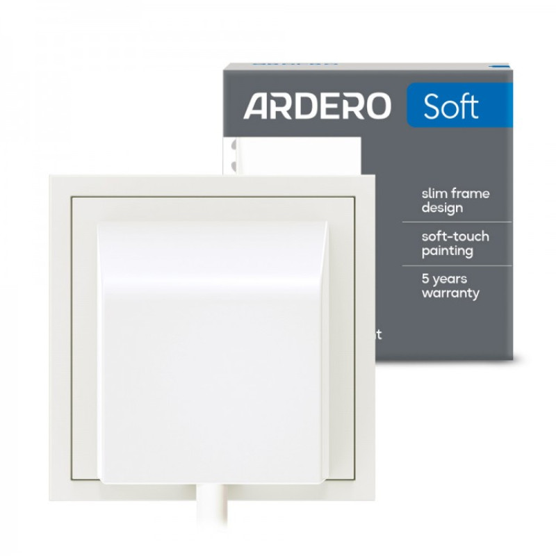 Вивід кабелю, механізм білий Soft ER161C-W ARDERO (без рамки) 80725