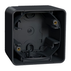 Бокс для зовнішнього монтажу, 1-постовой Mureva Styl, IP55, Чорний, Schneider Electric MUR37911