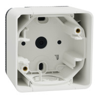 Бокс для наружного монтажа, 1-постовой Mureva Styl, IP55,Белый, Schneider Electric MUR39911