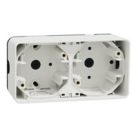 Бокс для наружного монтажа, 2-постовой гориз. Mureva Styl, IP55,Белый, Schneider Electric MUR39914