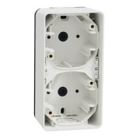 Бокс для наружного монтажа, 2-постовый верт. Mureva Styl, IP55,Белый, Schneider Electric MUR39912