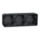 Бокс для наружного монтажа, 3-постовый гориз. Mureva Styl, IP55 Черный Schneider Electric MUR37713