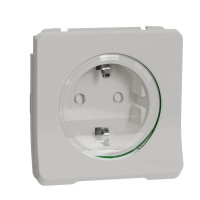 Механізм розетки Schneider Electric ПП Mureva Styl із заземленням та шторками IP55 Білий (MUR39134)