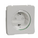 Механізм розетки Schneider Electric ПП Mureva Styl із заземленням та шторками IP55 Білий (MUR39134)