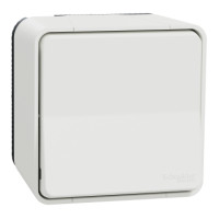 Переключатель 1-клавишный Mureva Styl, IP55,Белый, Schneider Electric MUR39021