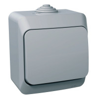 Перемикач 1-клавішний сірий серія Cedar Plus IP44, Schneider Electric (WDE000660)